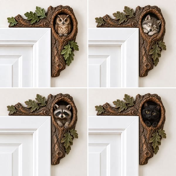 Woodland Animal Door Corner Decor