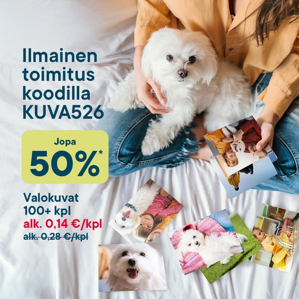 Ilmainen toimitus valokuvatilaukseen