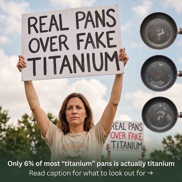 Only 6% of most "titanium" pans is actually titanium.