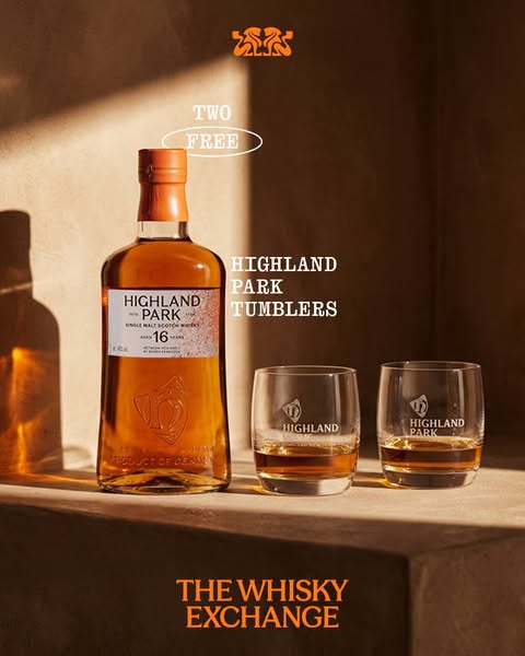 Two free Highland Park Tumblers + Free UK standard delivery