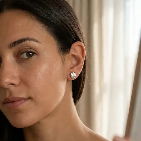 Éclat Studs · S925 Silver & Moissanite