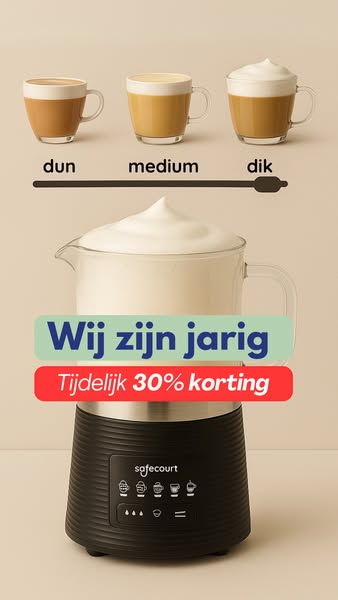 Dé #1 Teflon- en PFAS-vrije melkopschuimer 1800+ reviews. Veilig schuimen zónder giftige coatings.