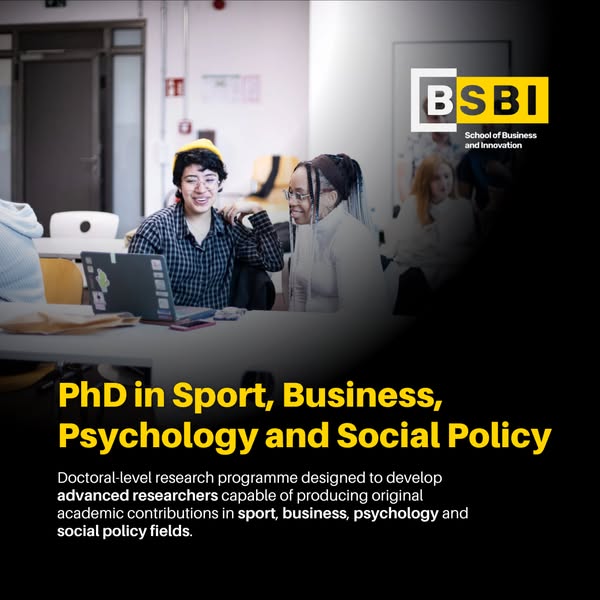 PhD in Sport, Business, Psychology and Social Policy