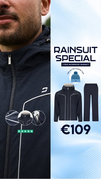 NEW €109 GOLF RAINSUIT