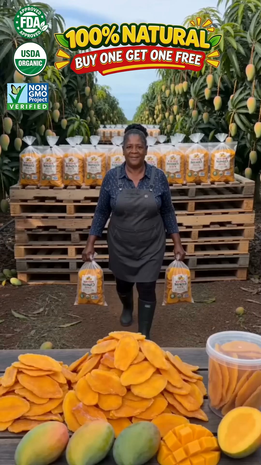 Taste Hawaii’s Tropical Sunshine In Every Bite Premium Hawaiian Mango — Buy 1 Get 1 Free