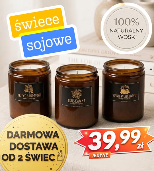 Naturalne świece sojowe