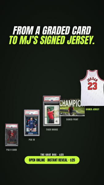 From a graded card to MJ's signed jersey.