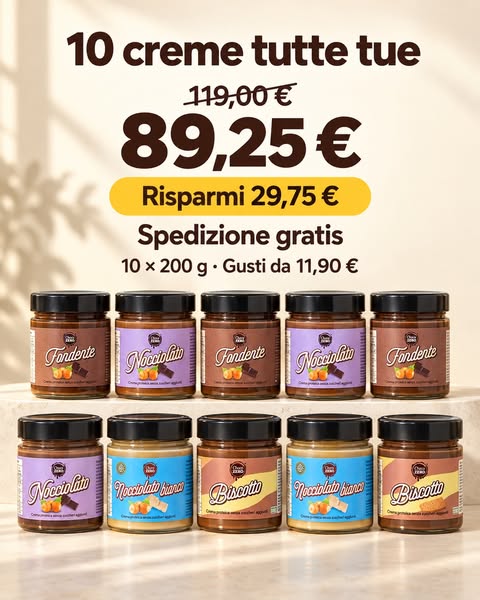 La tua scorta di creme a 89,25 €
