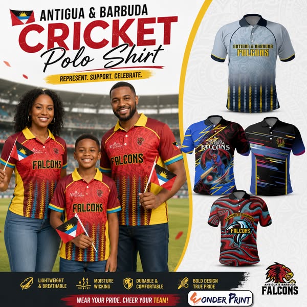 Antigua and Barbuda Cricket Polo Shirt