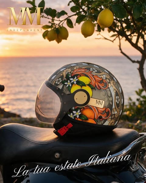 Casco Sicilia Magnolia Nero Lucido in Edizione Limitata MM Independent