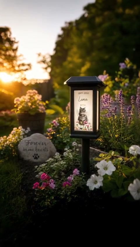 Cherish your furry friend’s memory forever. Personalize this Angel Wing Solar Garden Light with your pet’s photo, name & dates for a mea