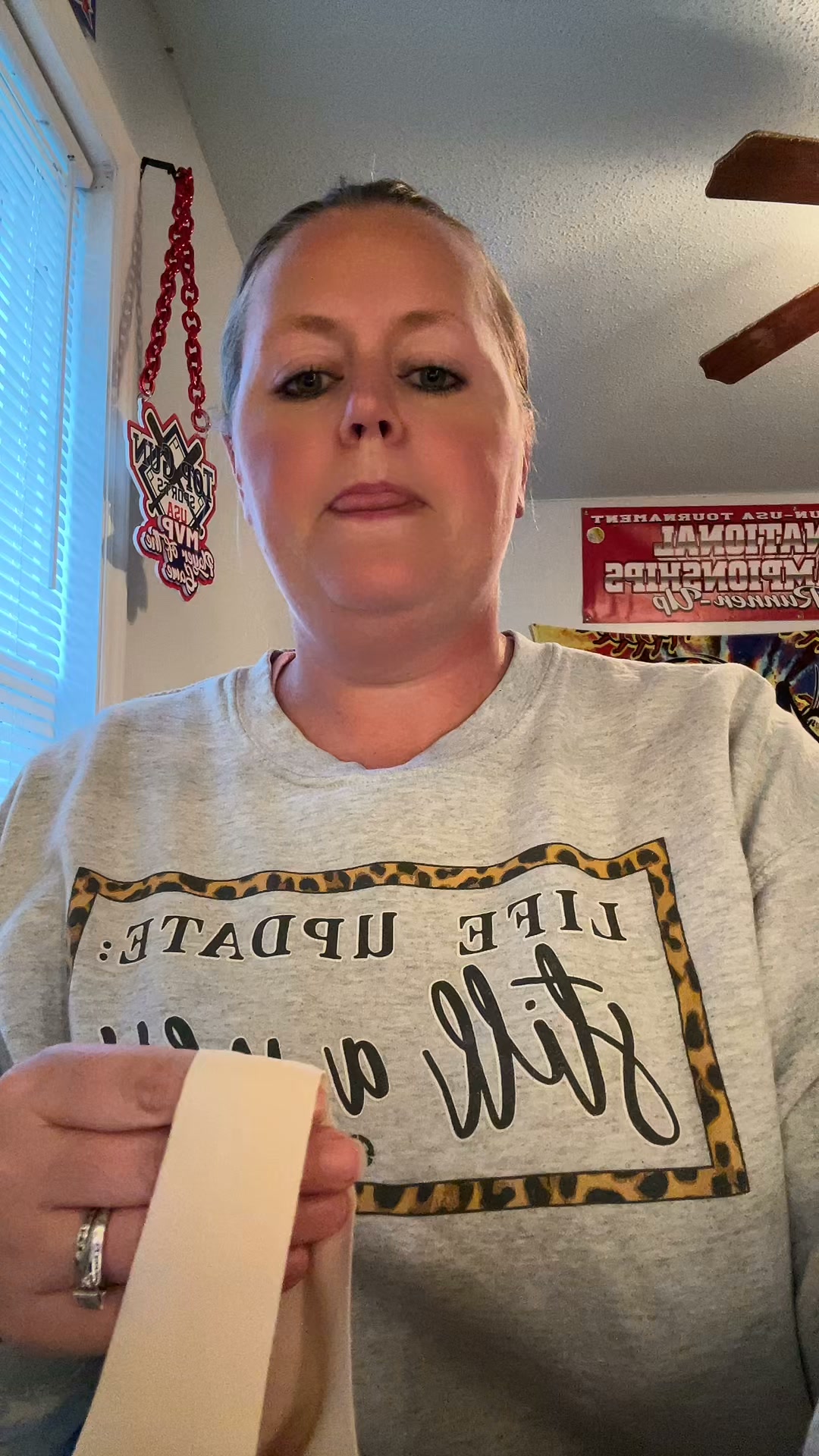 She said no. Then she put it on