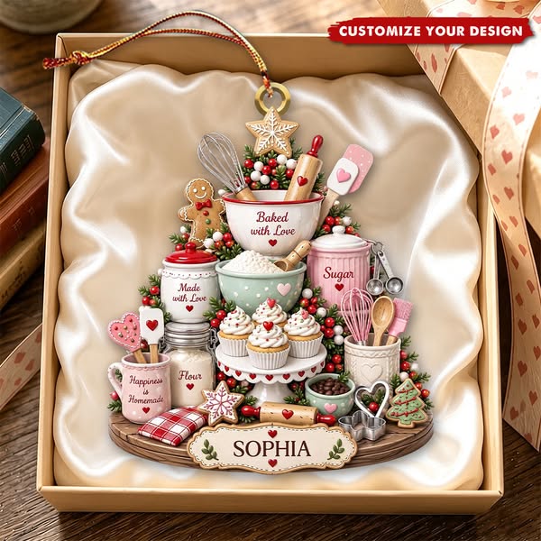 Personalized Christmas Baking Mixer Ornament, Gift For Baking Lovers