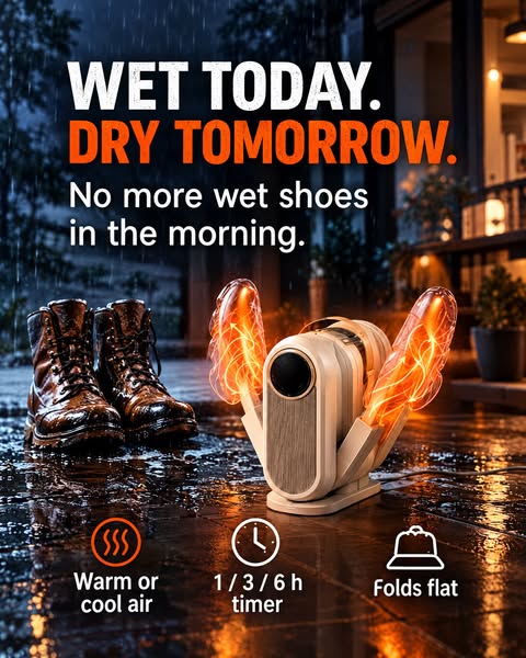 Wet today. Dry tomorrow.