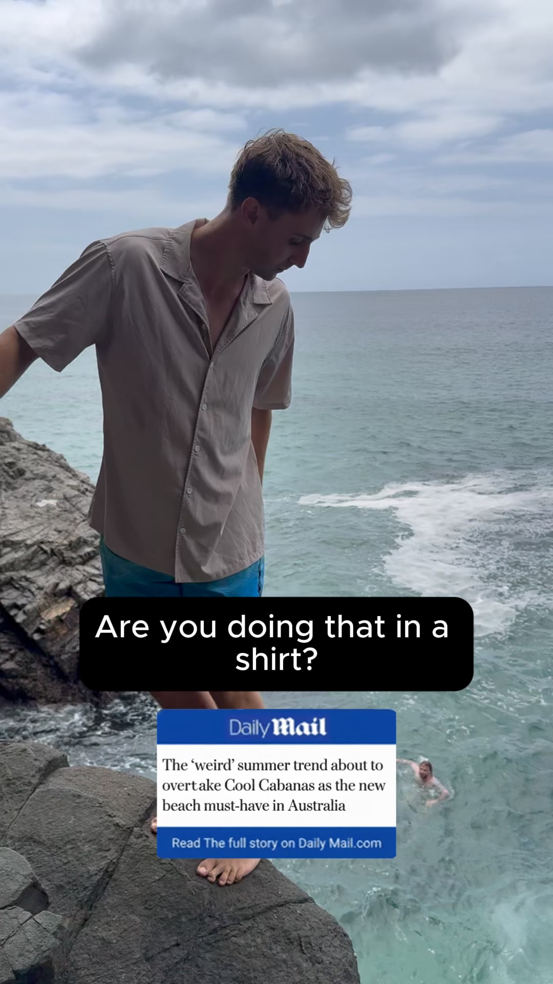 Button up shirts that replace a rashie