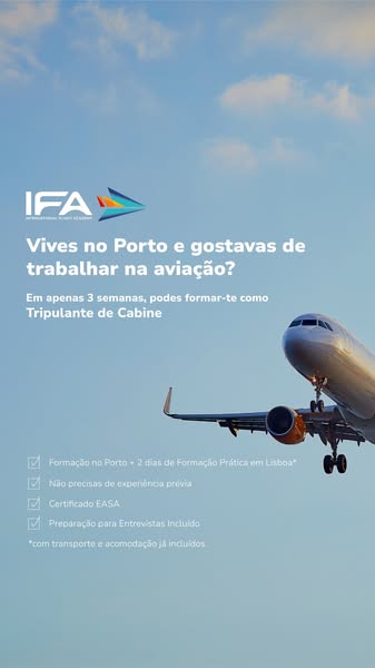 Curso Tripulante Cabine no Porto – Certificado em 3 semanas | Academia especializada