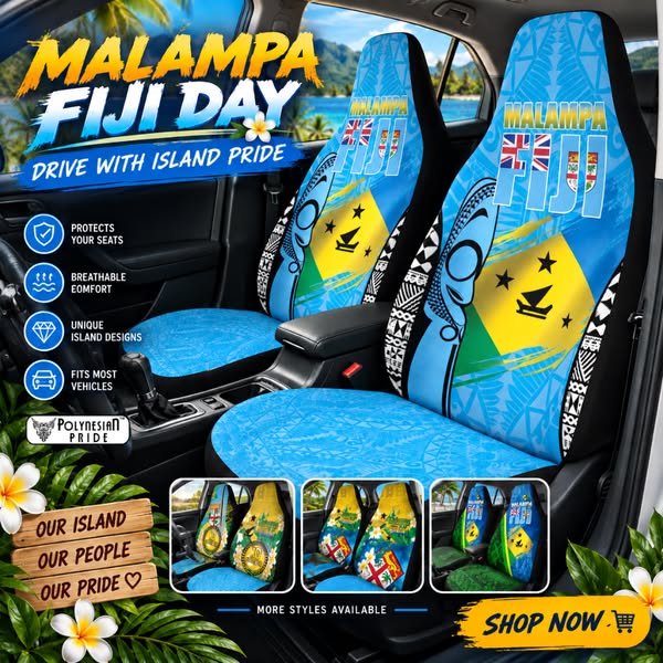 Malampa Fiji Day Car Seat Cover