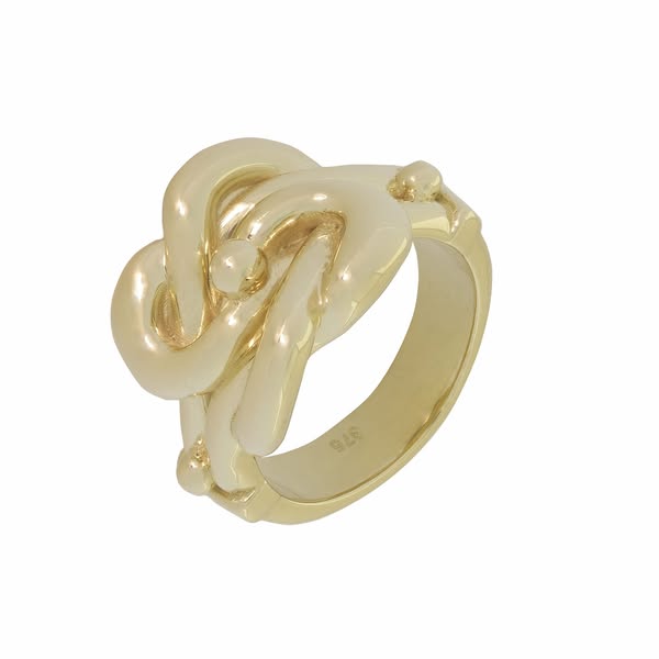 9ct Yellow Gold Knot Ring - Y by Britannia Jewellery