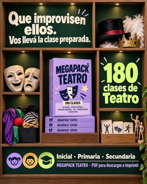 180 clases de Teatro listas para usar