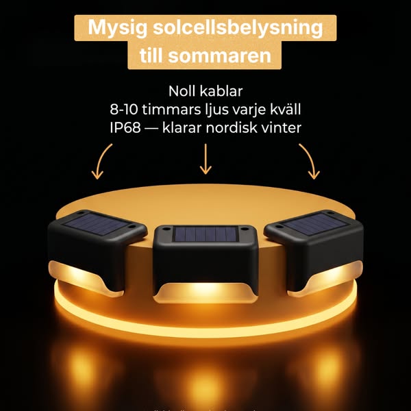 Solcellsdriven Utomhuslampa