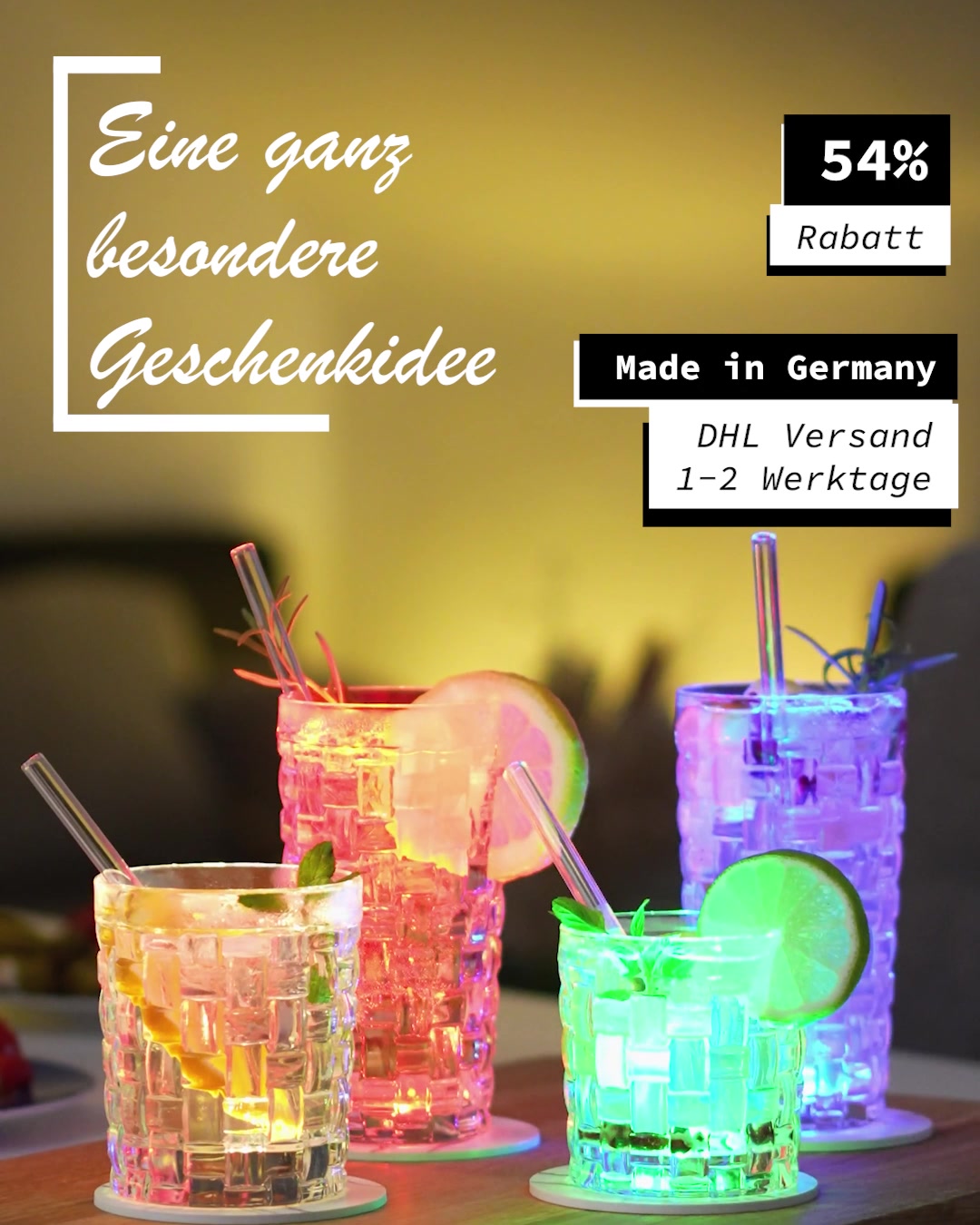 Leuchtende Untersetzer - Made in Germany