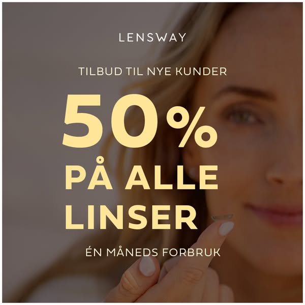 Få 50% rabat på dine kontaktlinser som ny kunde