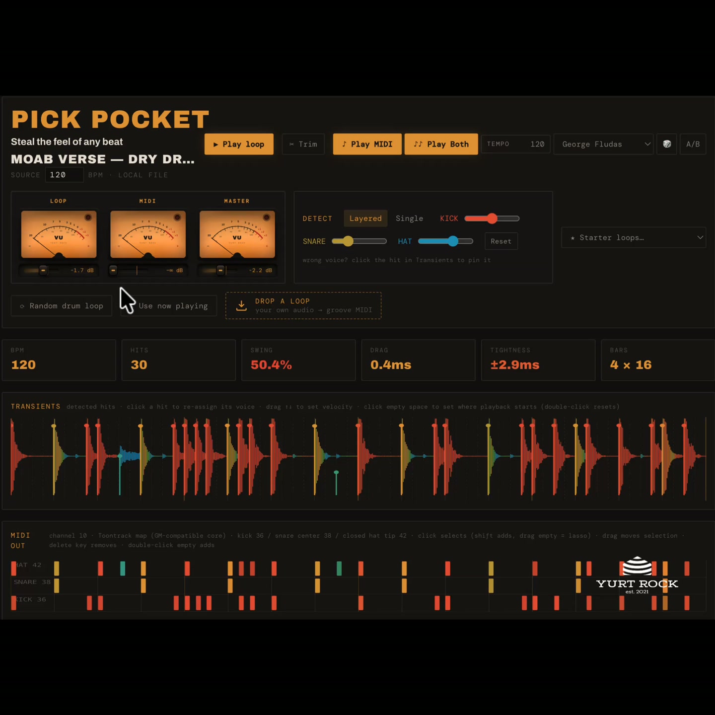 Pick Pocket — Audio to MIDI, Pocket Intact