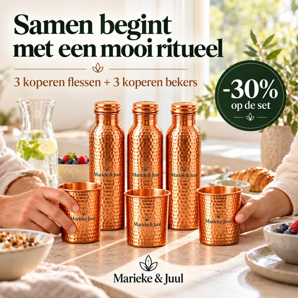 99% puur koper. Levenslange garantie. Gratis verzending.