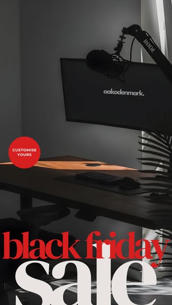 Black Friday : - 30% Off Handcrafted Oak Desks