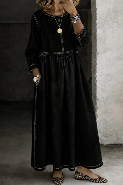 Ardelle | Vintage Denim Maxi Dress