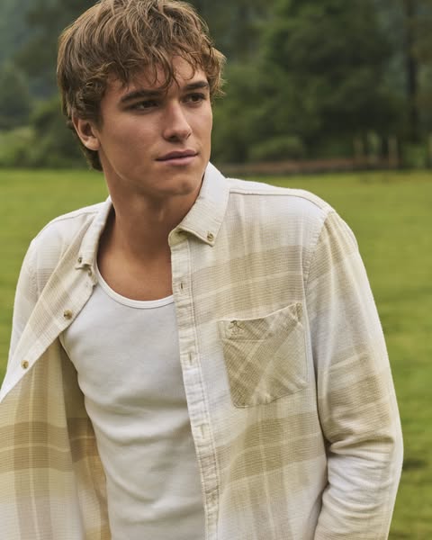 Lightweight Plaid Flannel Shirt In Birch