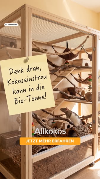 Käfig sauber machen gehört dazu. Muss aber nicht ständig nötig sein.