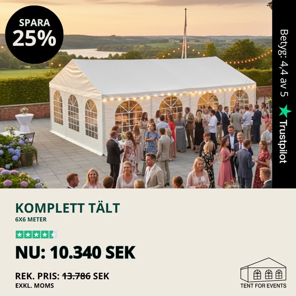 Tent For Events – spara 25%
