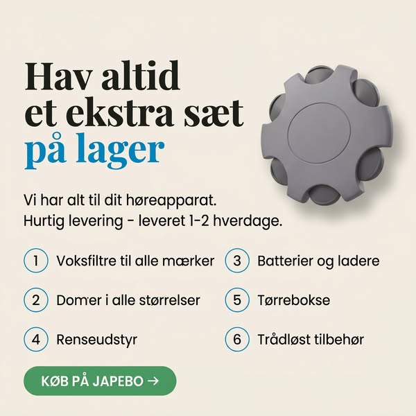 Vi har alt tilbehør til dit høreapparat hos Japebo