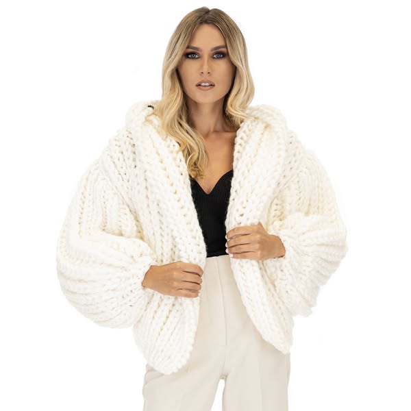 Hooded Chunky Cardigan