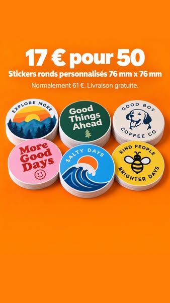 50 stickers + livraison gratuite
