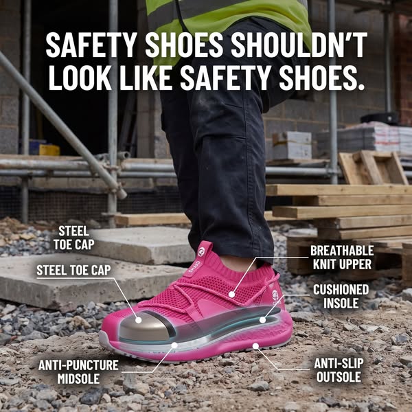 Steel-Toe Safe. Cool All Shift
