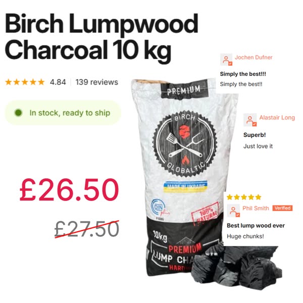 Premium Silver Birch Lumpwood – For Serious BBQ Lovers
