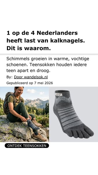 Wandel droger. Minder wrijving. Meer comfort.