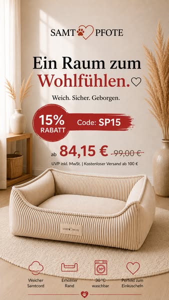Nie wieder ein plattgelegenes Hundebett