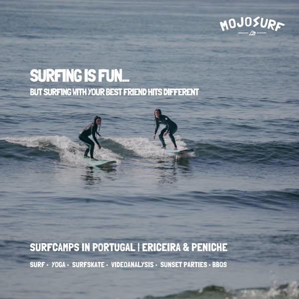 Surfing is fun… but surfing with your best friend hits different.
