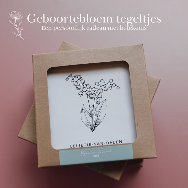 Geboortebloem tegeltjes