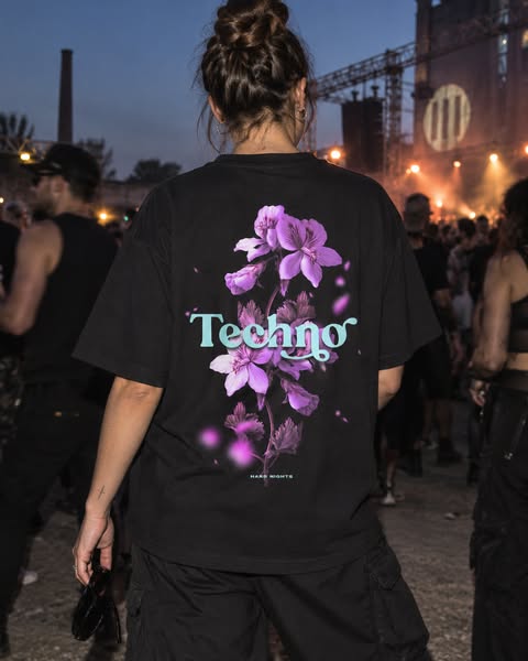Techno Flowers (Oversized Shirt)