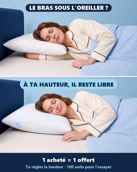 Ton bras sous l’oreiller ? Il compense.