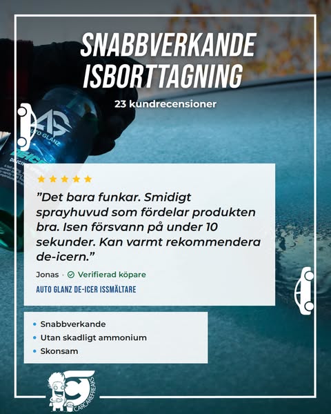 Isfri ruta på några sekunder