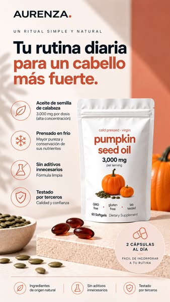 El secreto mejor guardado de las semillas de calabaza para un pelo más fuerte.