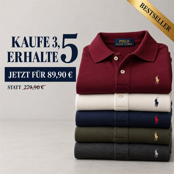 5 Polos für 89,90€