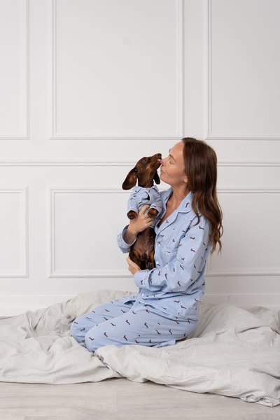 Matching dachshund pajamas