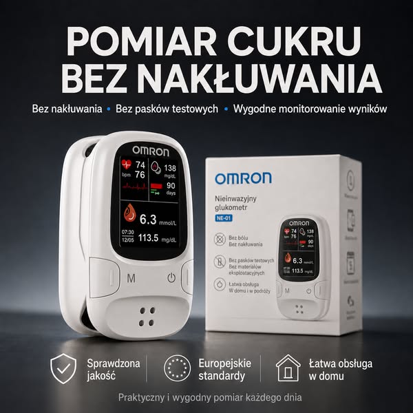 Koniec z nakłuwaniem palca – wygodnie monitoruj glukozę z OMRON