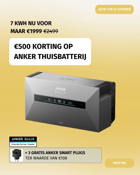 7 kWh opslag met ingebouwde omvormer — voor minder dan je verwacht.